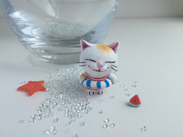 浮き輪猫さん(チャトラ)(ヒトデ付き)の画像1枚目