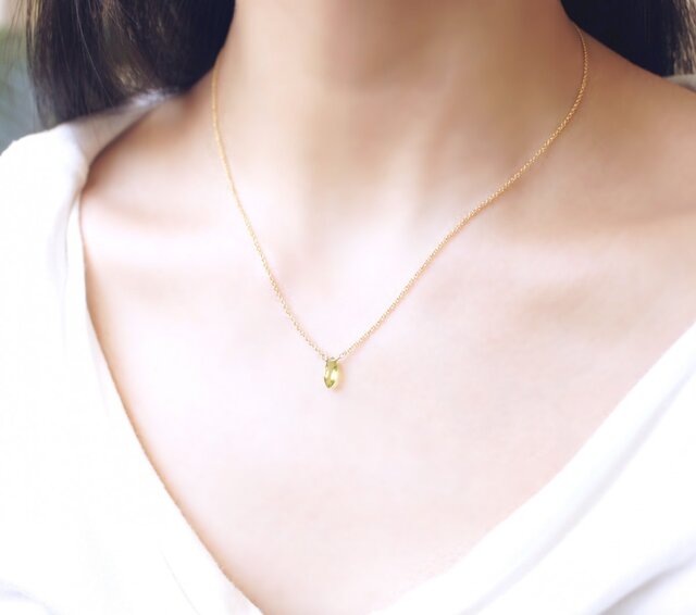 ペリドットのマーキスカットネックレス ～Magda | iichi 日々の暮らし