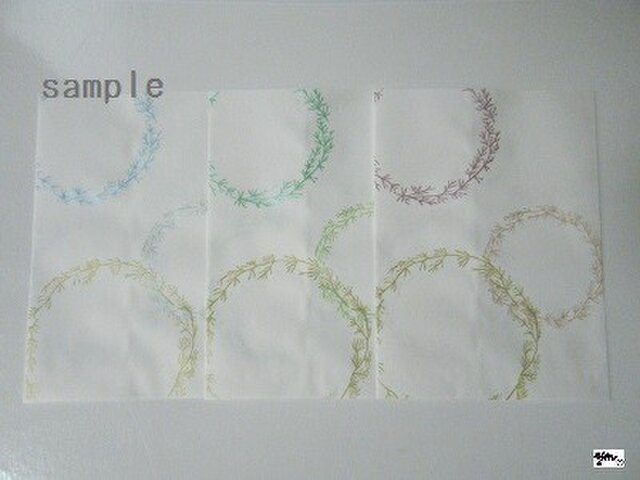 紙バッグセット〈水草リース〉の画像1枚目