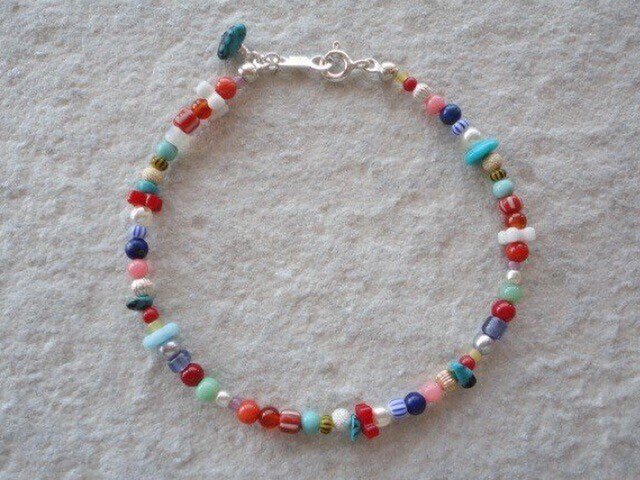【再販】SV925★BEADS BRACELET★MALTICOLORの画像1枚目