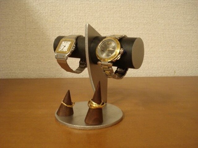 ブラックカップル腕時計スタンドの画像1枚目
