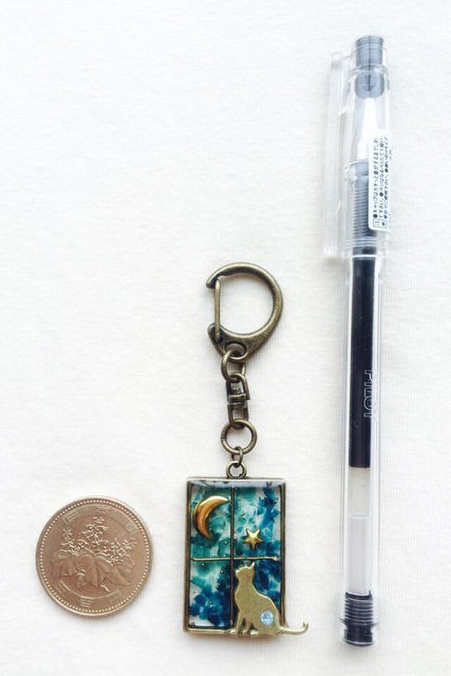 レジン ハンドメイド 窓辺の猫