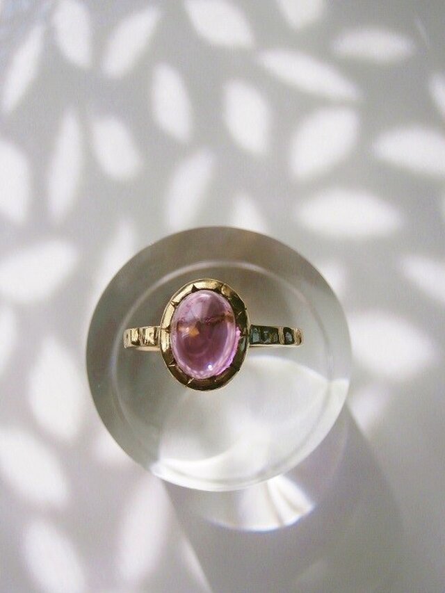 ピンクトルマリンとＫ14のリング