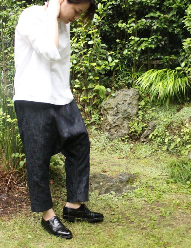 倉敷デニムのサルエルパンツの画像1枚目