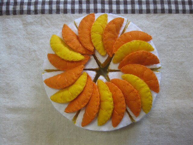 オレンジケーキ ハンドメイド フェルト ままごと | iichi 日々の暮らし