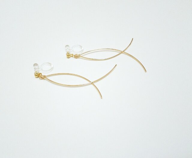 14kgf 【jewelry series 】swing ノンホールピアスの画像1枚目