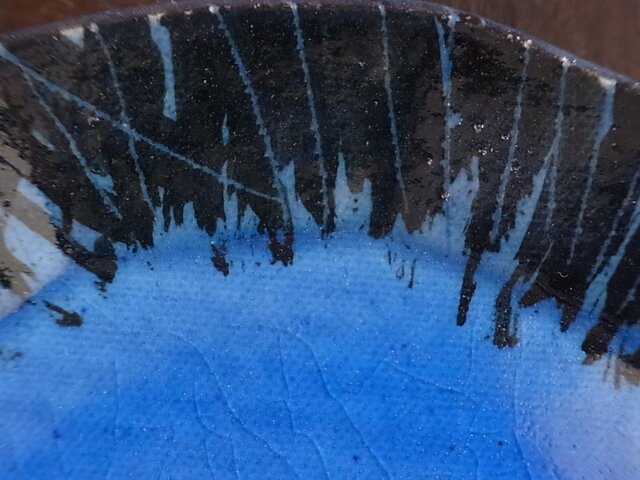 青釉草文ケーキ皿 (6寸皿)の画像1枚目