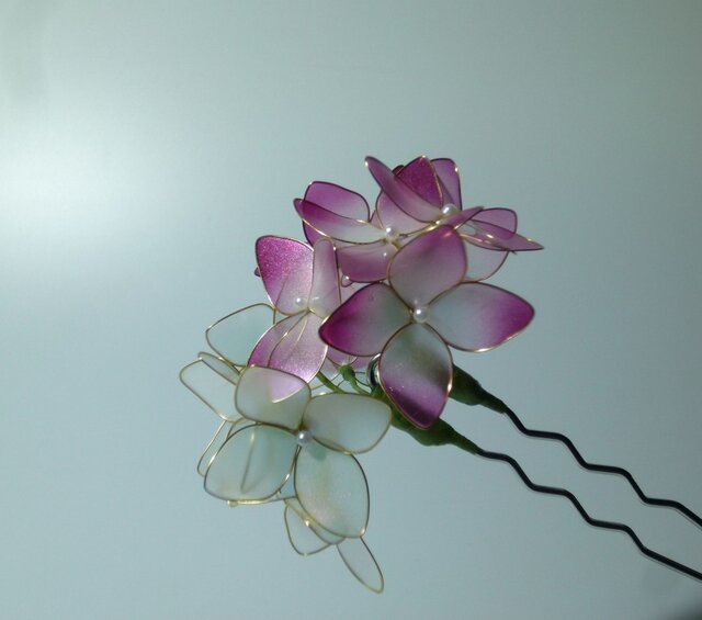 紫陽花 二本簪の画像1枚目