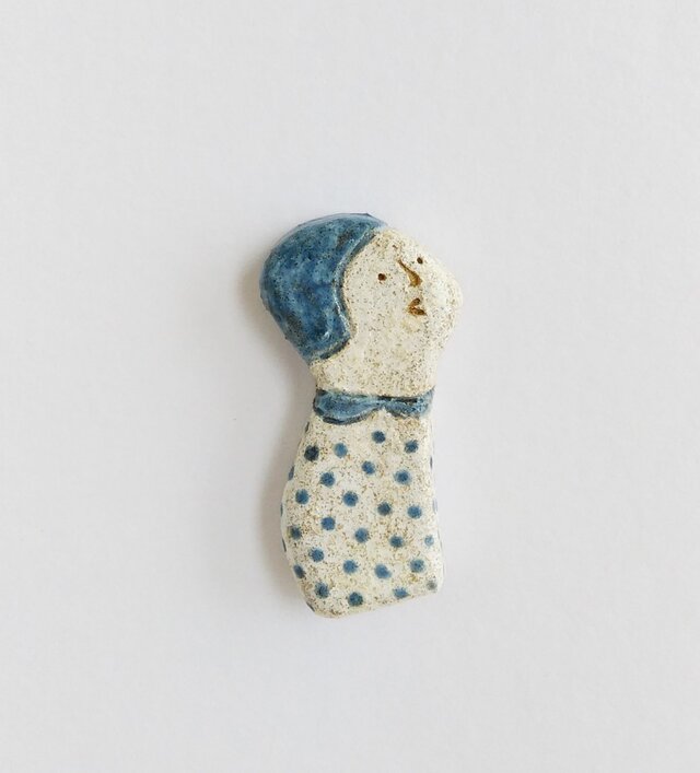 ヒトブローチ(みあげる)の画像1枚目