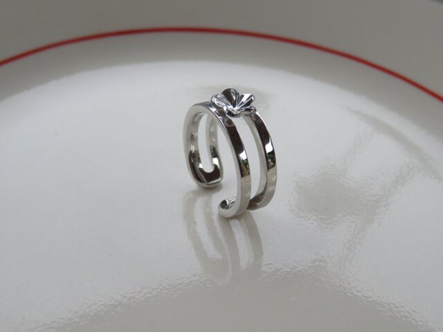 Single Plumeria Ring シンプルなプルメリアのリングの画像1枚目