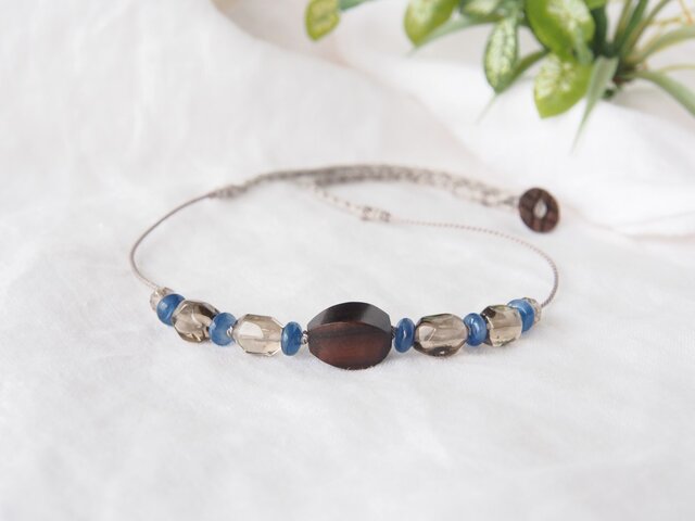 Woody&Blue Short Necklaceの画像1枚目