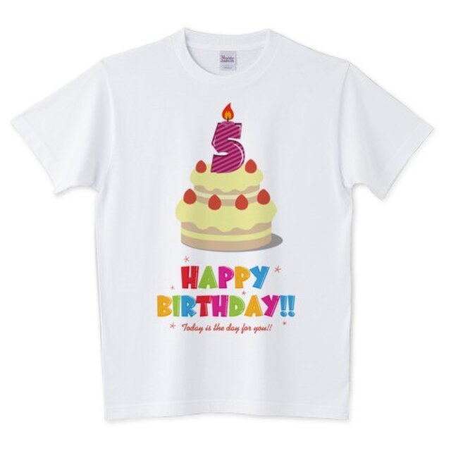 Happy Birthday! / 5才用 (キッズ・レディース・メンズ / 受注生産品)の画像1枚目