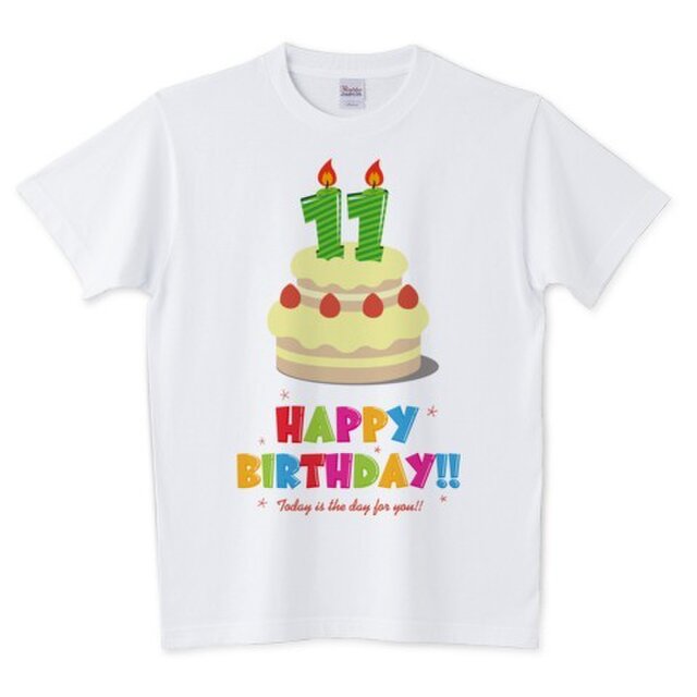 Happy Birthday! / 11才用 (キッズ・レディース・メンズ / 受注生産品)の画像1枚目
