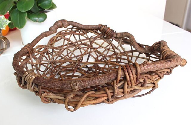 フジとアケビの大きなかご・バスケット（藤・あけび） ハロウィン