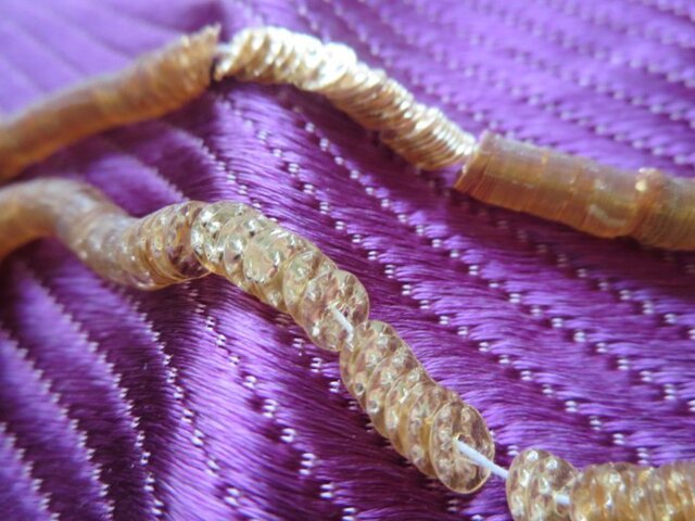 **♥Antique Frech Embossed Paillette Pale Champagne Gold♥**の画像1枚目