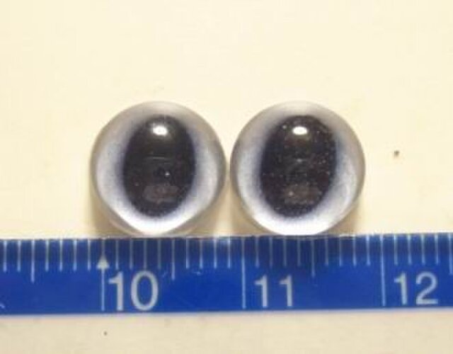 にゃんこのおめめ○猫目○グラスアイ○半球10mm○10112の画像1枚目