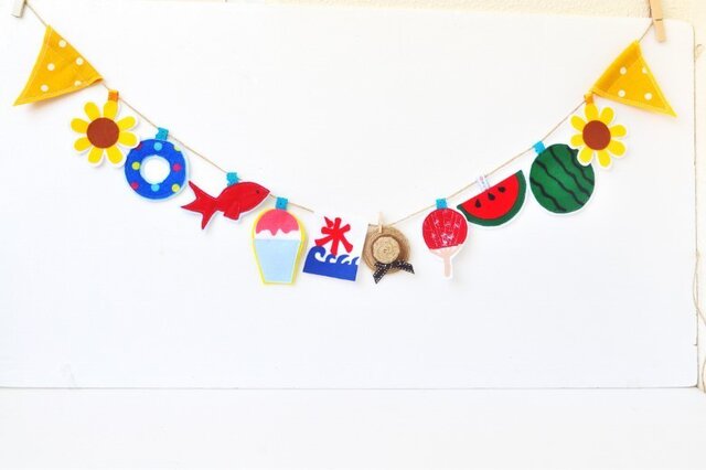 ゛m様専用ページ゛ご予約品★夏の楽しい思い出ガーランド゛の画像1枚目