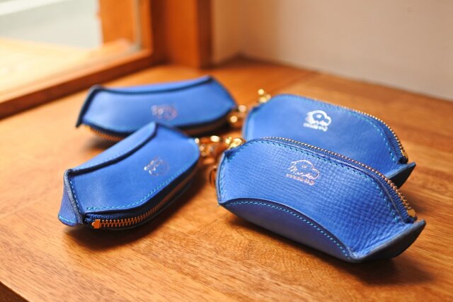 la culla 綺麗なブルーのキーケース&小銭入れの画像1枚目