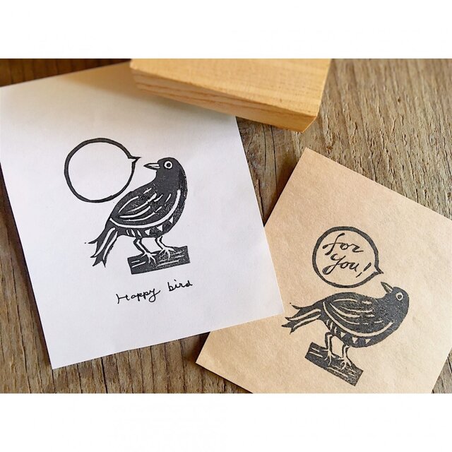 書き込める鳥さんstamp!【文字入れオーダーも可】の画像1枚目
