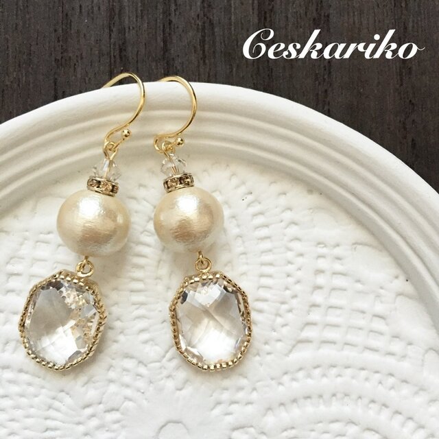 Cotton Pearl Dance party pierceの画像1枚目