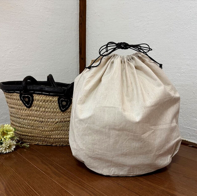 巾着　　リネン　142 157 187 197 ハンドメイド 最低 価格ハンドメイド・手芸 - 巾着 リネン 142 157 187 197