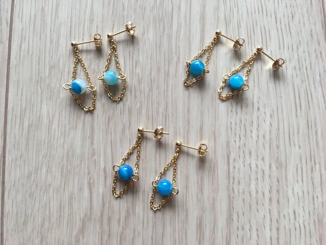 14kgf】アゲートのお魚イヤリング•ピアス | iichi 日々の暮らしを