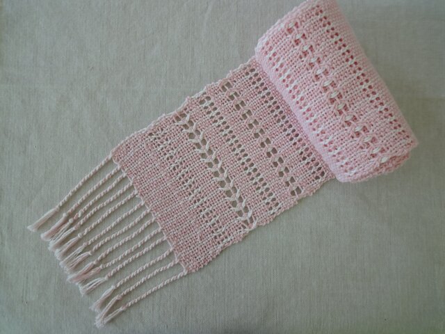 手織り ほんのりきらめくストール＊ピンク | iichi 日々の暮らしを