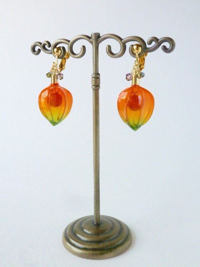 鬼灯イヤリング