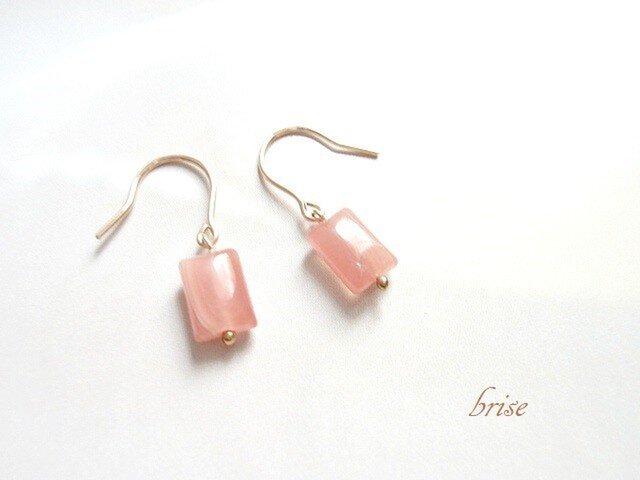 【再販】インカローズ ピアス(r)の画像1枚目