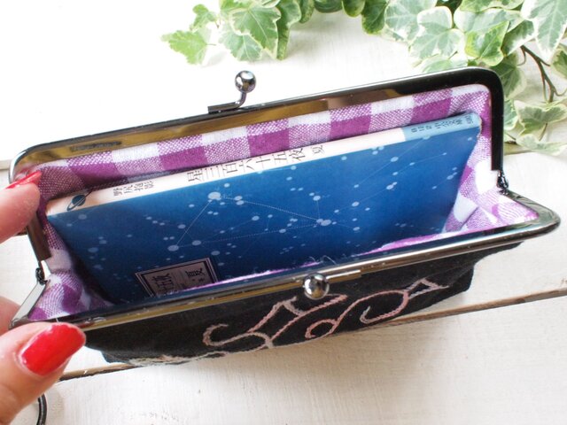 かのん様ご予約 着付け がま口 ポーチ 紬 かのん様ご予約 着付け