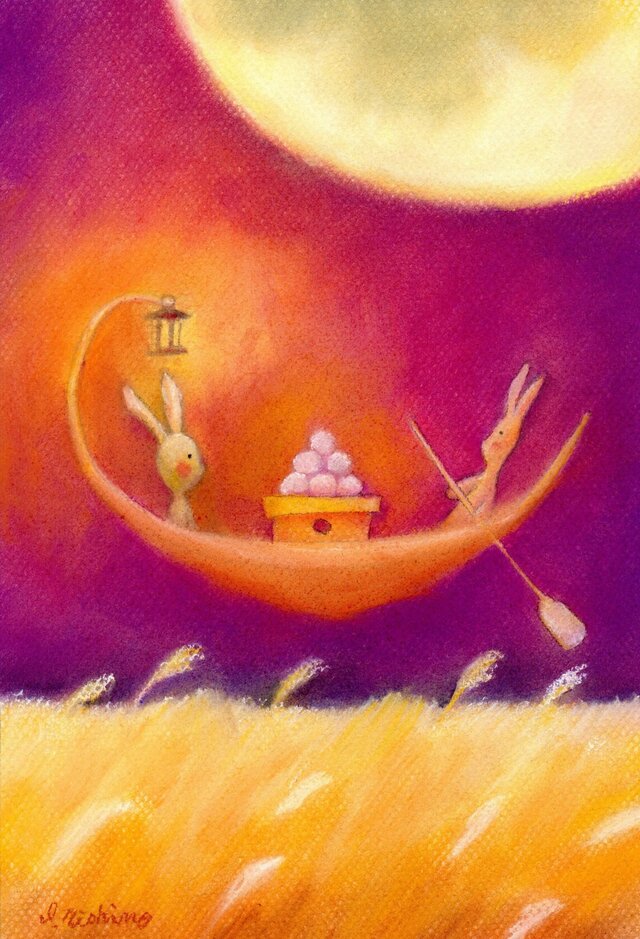 お団子をもって