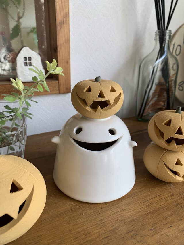 ｉカボチャのおばけランタン　ライト付き