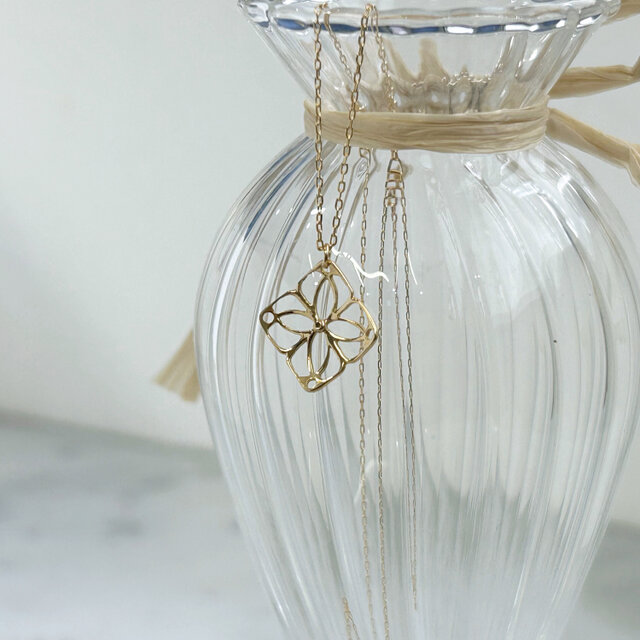 ajisai K18 ネックレス 【FN133】