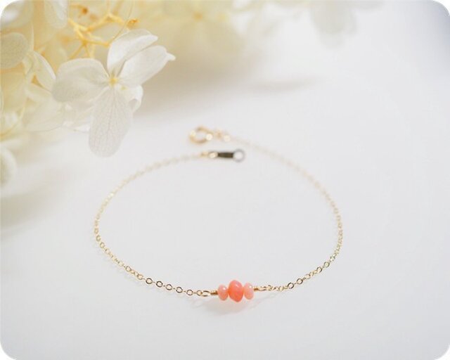 運気を上げる コーラル ピンクサンゴのブレスレット | iichi 日々の