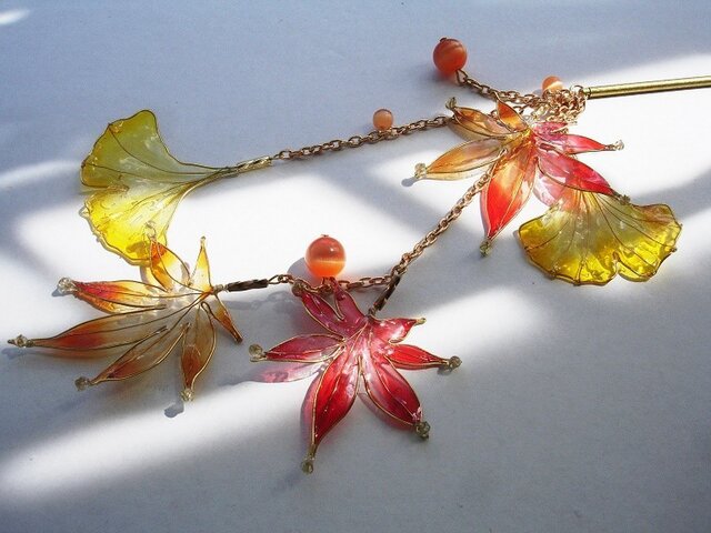 紅葉の滴(かんざし)の画像1枚目