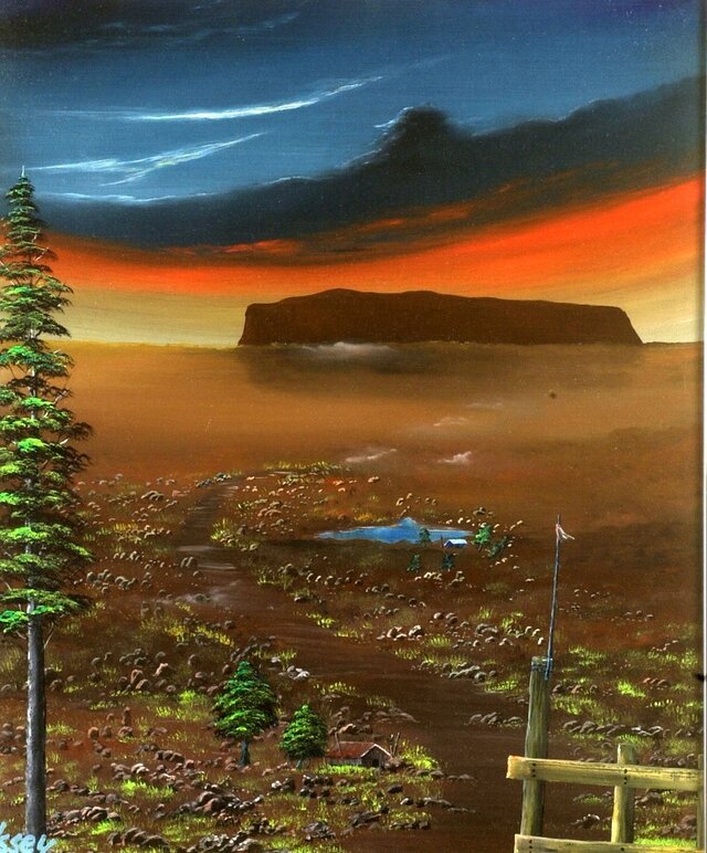 エアーズロックの夕焼けの画像1枚目