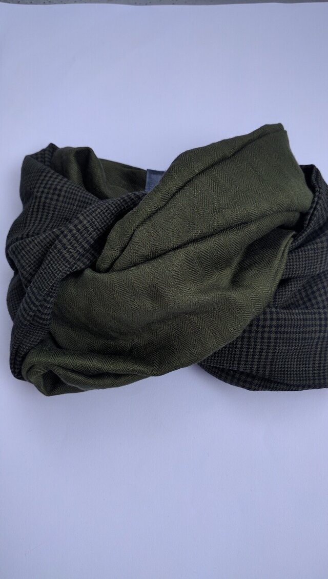 16-26生地増量スカーフ風ネックウォーマー