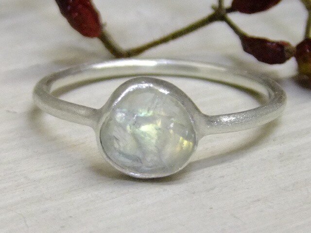 ゴールデンムーン原石*925ringの画像1枚目