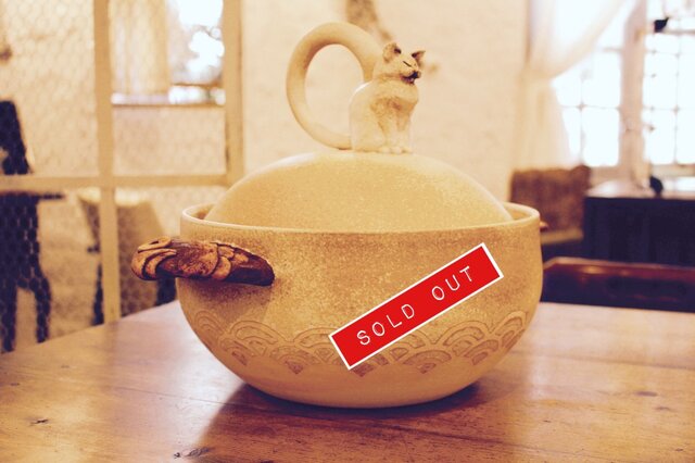 ねこ吐息土鍋の画像1枚目