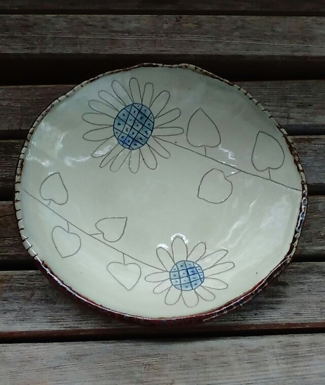 ひまわりの中皿(かきおとし)の画像1枚目