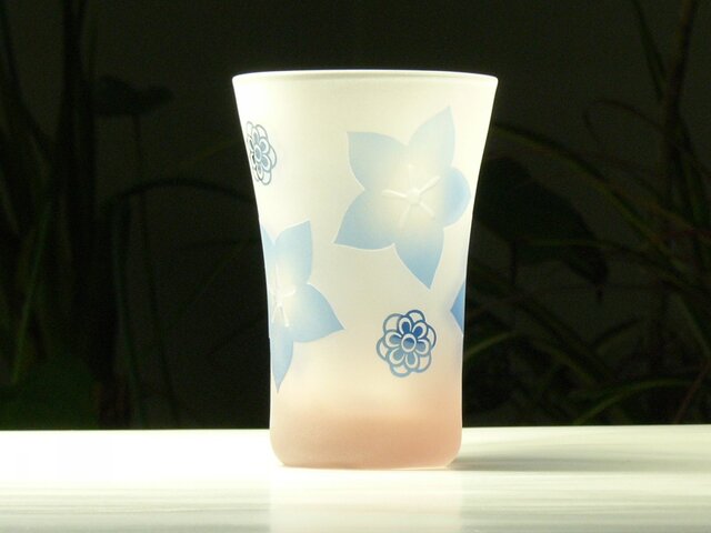キキョウタンブラー B ピンク×青 (1個)の画像1枚目
