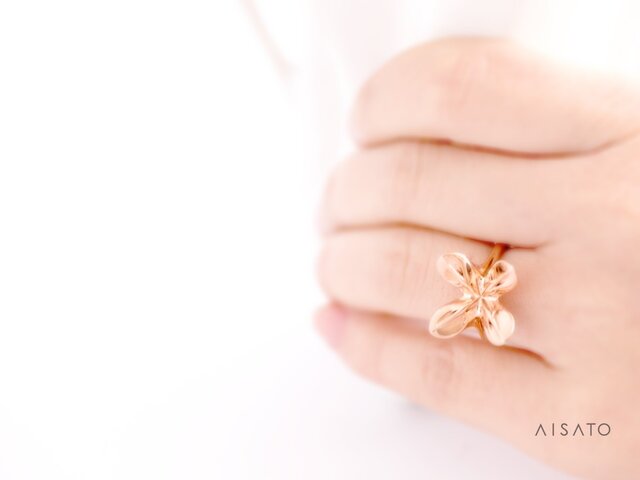 Helix Ring mini Pinkgold へリックスリング ミニ ピンクゴールド | iichi  日々の暮らしを心地よくするハンドメイドやアンティークのマーケットプレイス