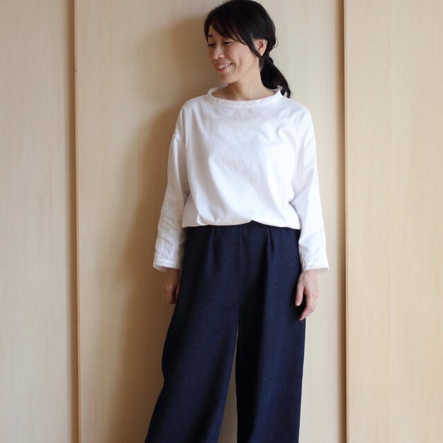 再販・レーススタンドカラーブラウス