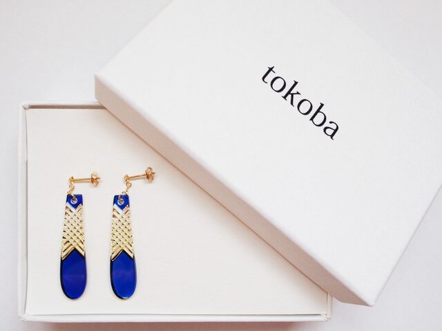 tokoba クリスタルピアス AC-nanako (blue)の画像1枚目