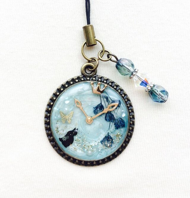 レジンストラップ　時の渦