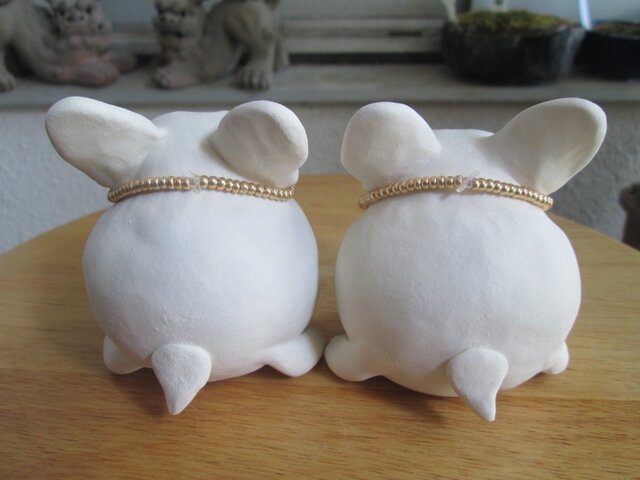 フレンチブルドッグ　レジンオブジェ 　濃いめのクリームさん フレンチブルドッグ レジンオブジェ 濃いめのクリームさん