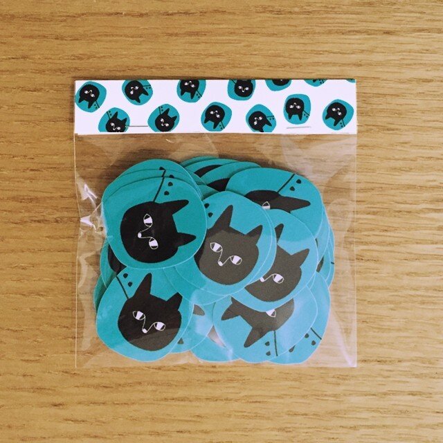 黒ねこフレーク メッセージカード-エリザベス-【50枚入り】の画像1枚目