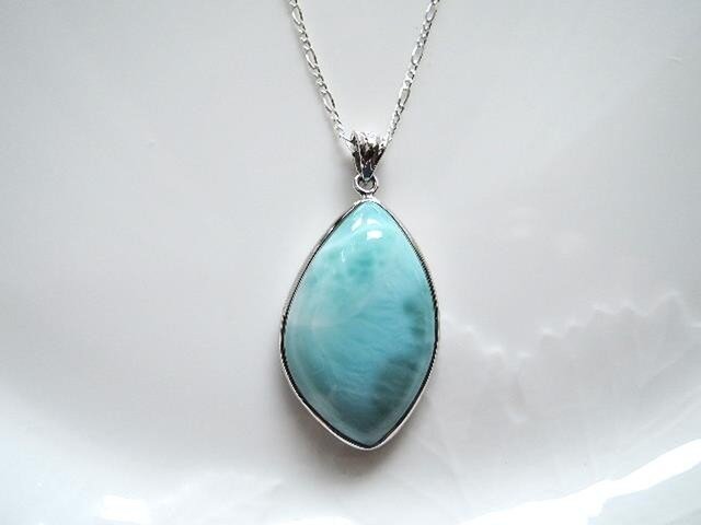 【１点もの】ラリマー 極上品質 ネックレス ペンダントトップ silver925 1点もの】ラリマー 極上品質 ネックレス ペンダントトップ