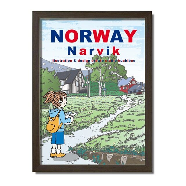 ポスターA3サイズ 最北の坂道/(ノルウェー・ナルヴィク)の画像1枚目