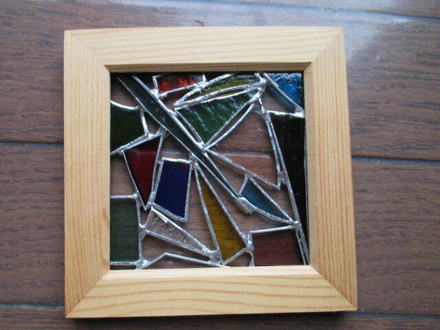 ステンドグラス ミニパネル オリジナルガラスのパッチワーック
